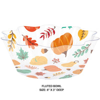 Fall / Thanksgiving Fluted Bowl 8