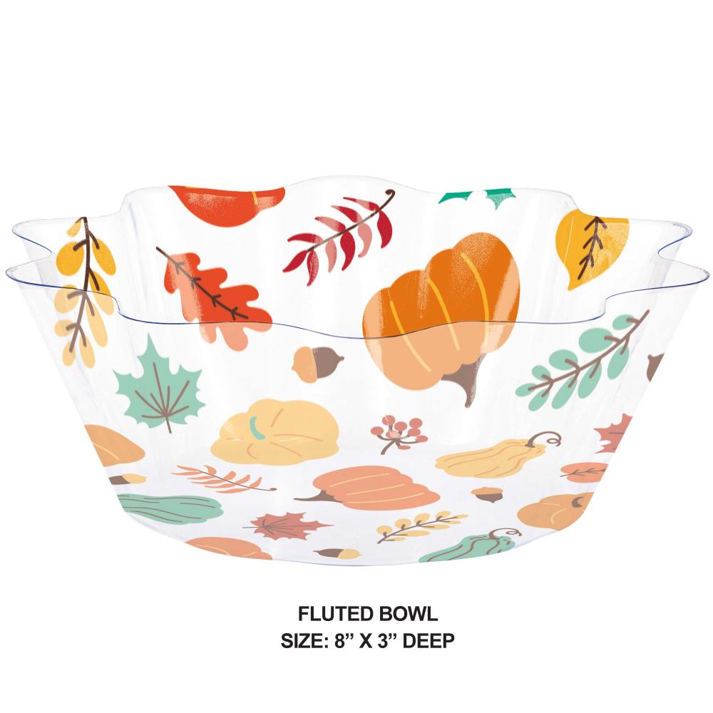 Thanksgiving Fluted Bowl 8&quot; (Case of 12) by Creative Converting