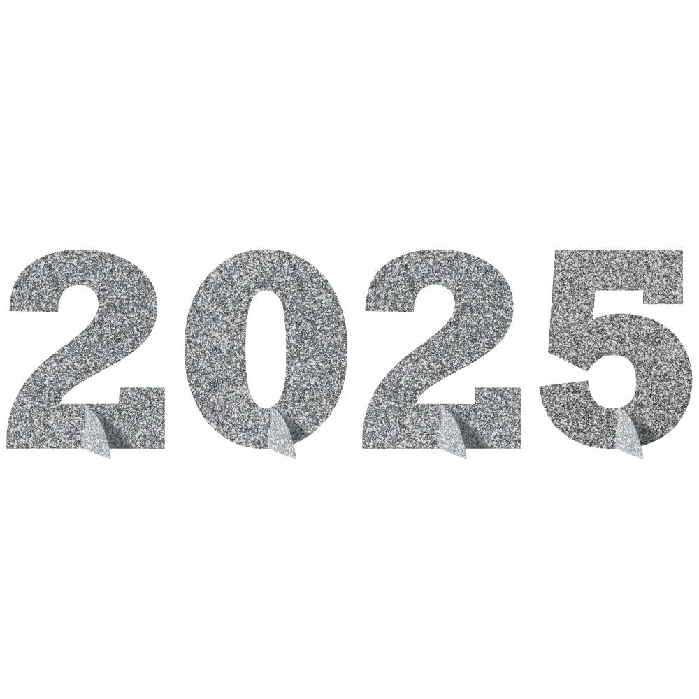 10 pc Bulk "2025" Glitter Stand Up Centerpiece