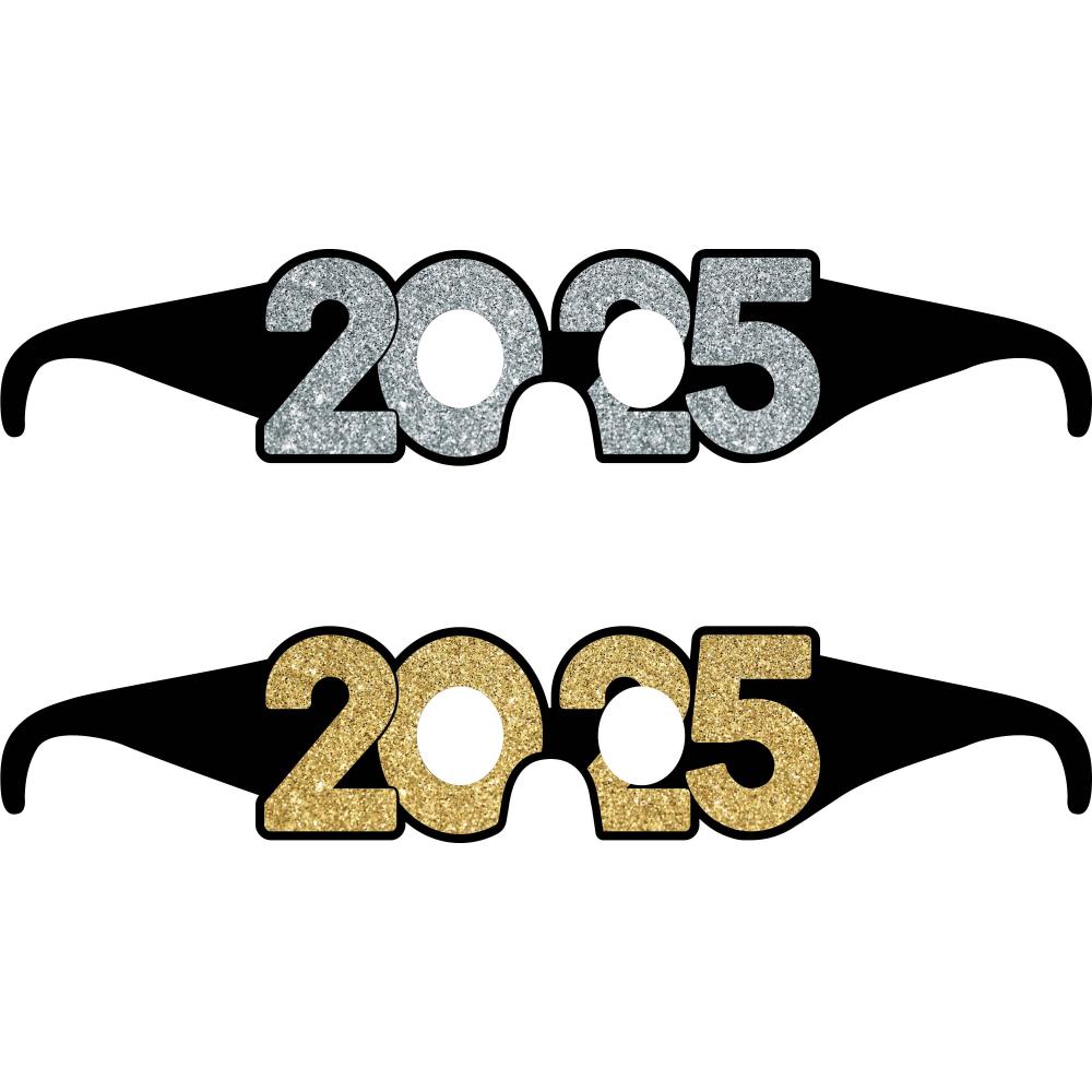 72 pc Bulk "2025" Paper Glasses