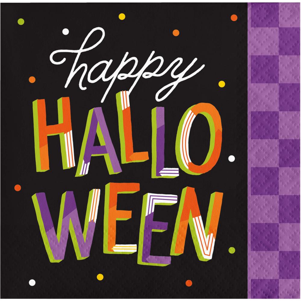 192 pc Bulk Retro Halloween Paper Beverage Napkin