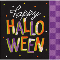 192 pc Bulk Retro Halloween Paper Beverage Napkin