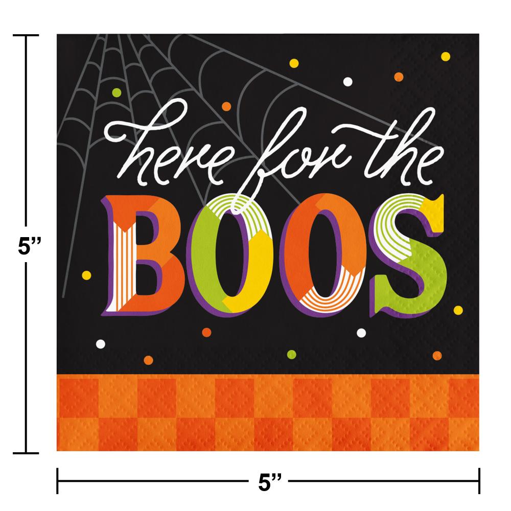 Retro Halloween Paper Beverage Napkin (Case of 192) by Creative Converting