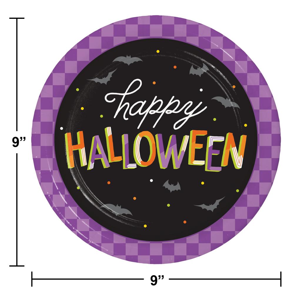 Retro Halloween Paper Dinner Plate (Case of 96) by Creative Converting