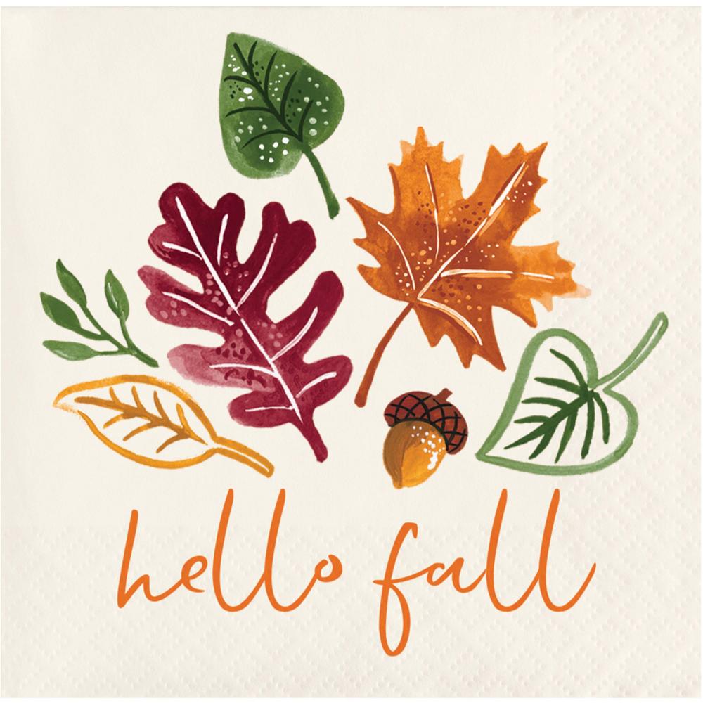 192 pc Bulk Fall Festivities Paper Beverage Napkin