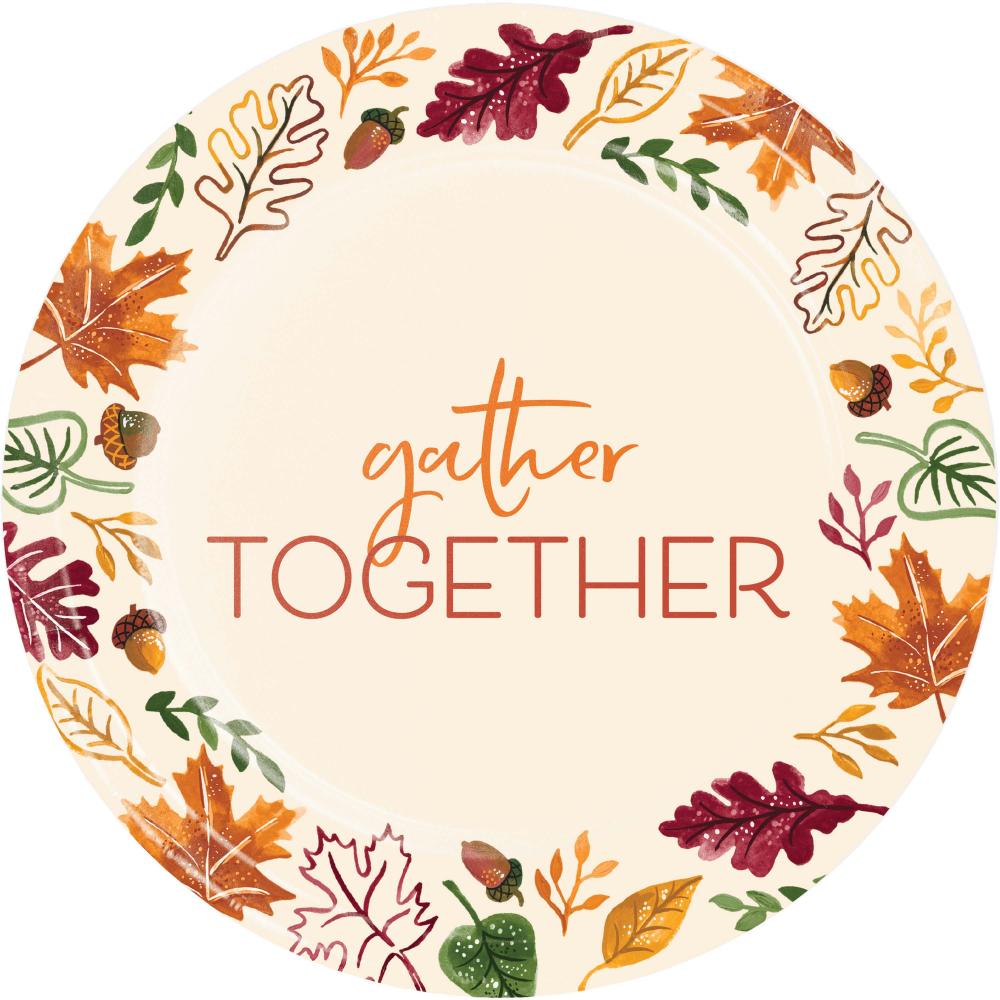 Fall Festivities Dinner Plate (8 per Pkg) by Creative Converting