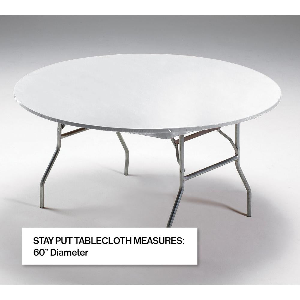 Stay Put Tablecover White, 60"