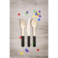 Black Velvet Wooden Cutlery, Assorted (24 per Pkg) by Creative Converting