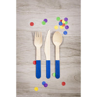 Cobalt Wooden Cutlery, Assorted (24 per Pkg) by Creative Converting