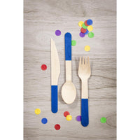 Cobalt Wooden Cutlery, Assorted (24 per Pkg) by Creative Converting