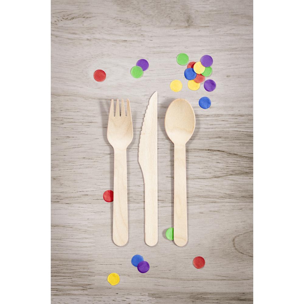 Natural Wooden Cutlery, Assorted (24 per Pkg) by Creative Converting
