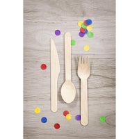 Natural Wooden Cutlery, Assorted (24 per Pkg) by Creative Converting