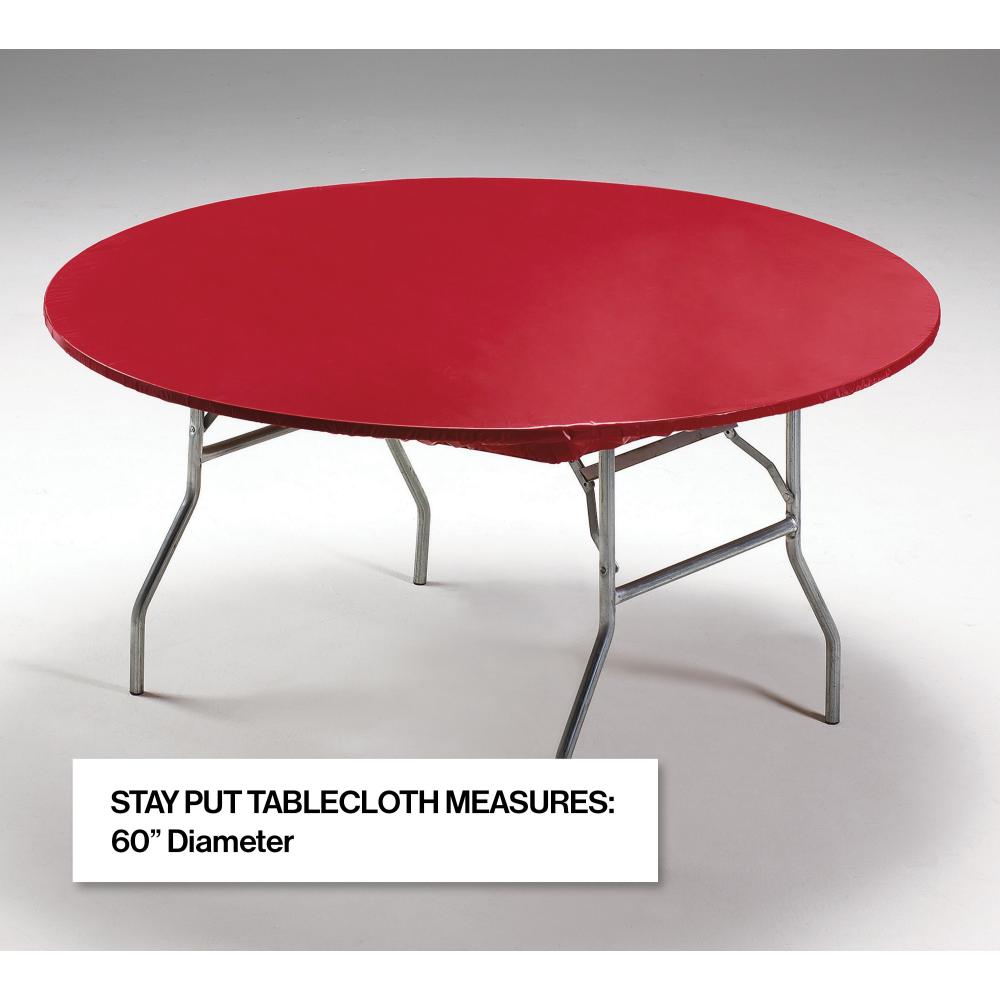 Stay Put Tablecover Red, 60"
