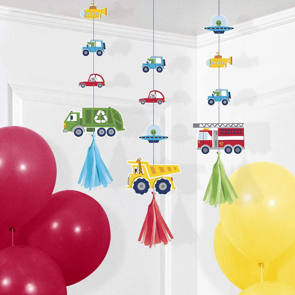 Transportation Time City Life Hanging Cutouts with Tassels (Case of 36) by Creative Converting
