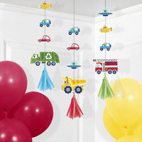 Transportation Time City Life Hanging Cutouts with Tassels (Case of 36) by Creative Converting