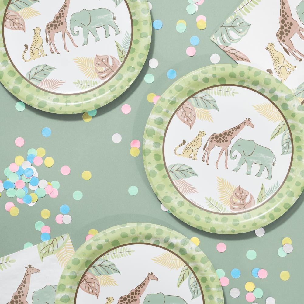 Safari Baby Paper Dinner Plate (Case of 96) by Creative Converting