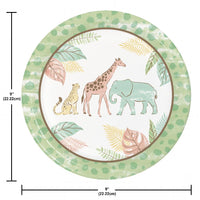 Safari Baby Paper Dinner Plate (Case of 96) by Creative Converting