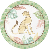 96 pc Bulk Safari Baby Paper Dessert Plate