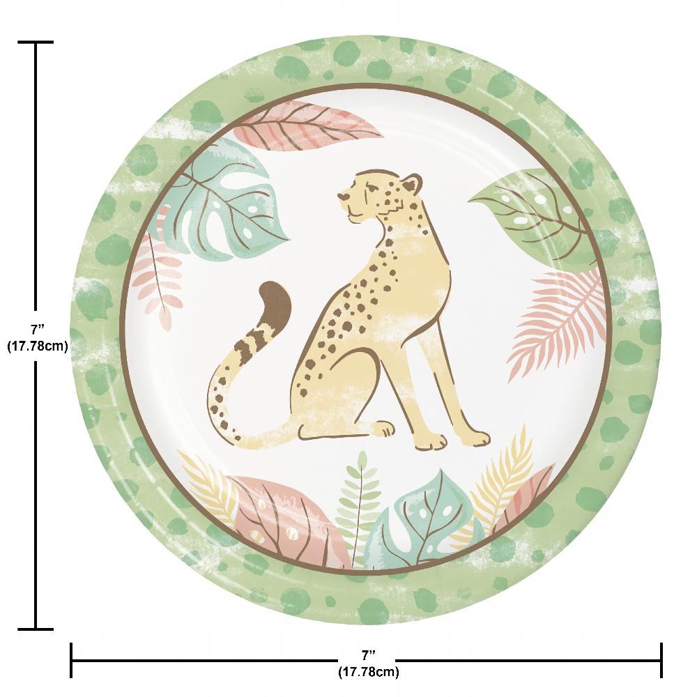Safari Baby Paper Dessert Plate (Case of 96) by Creative Converting