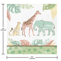 Safari Baby Paper Lunch Napkin (Case of 192) by Creative Converting