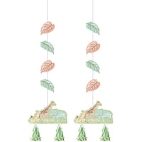 24 pc Bulk Safari Baby Hanging Cutouts w/ Tassels
