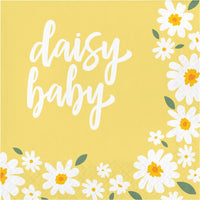 192 pc Bulk Sweet Daisy Paper Lunch Napkin, Daisy Baby