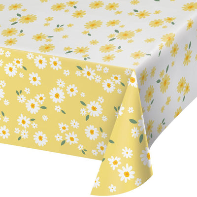 6 pc Bulk Sweet Daisy Tablecover, Paper 54"x96"