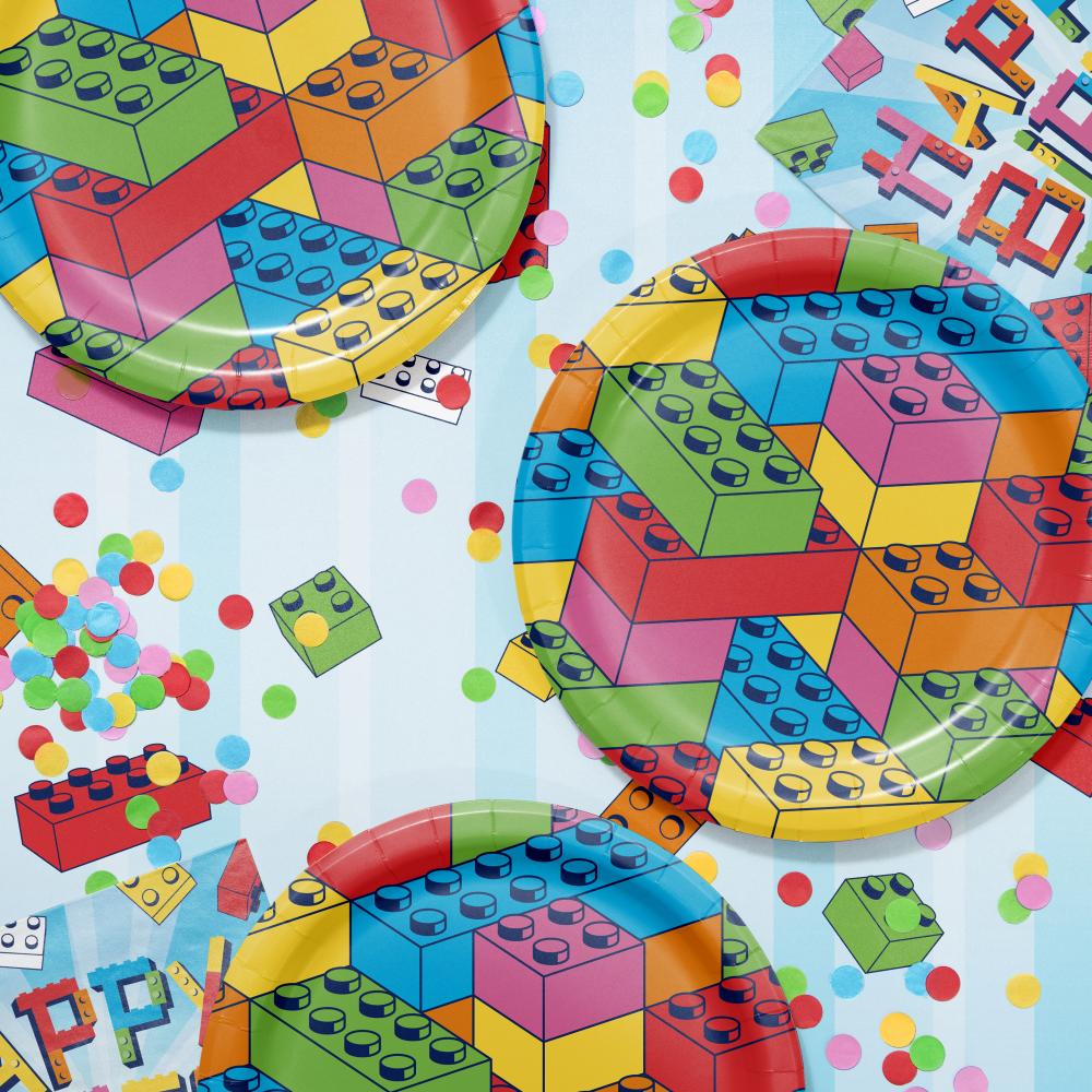 Block Bash Dinner Plate (8 per Pkg) by Creative Converting