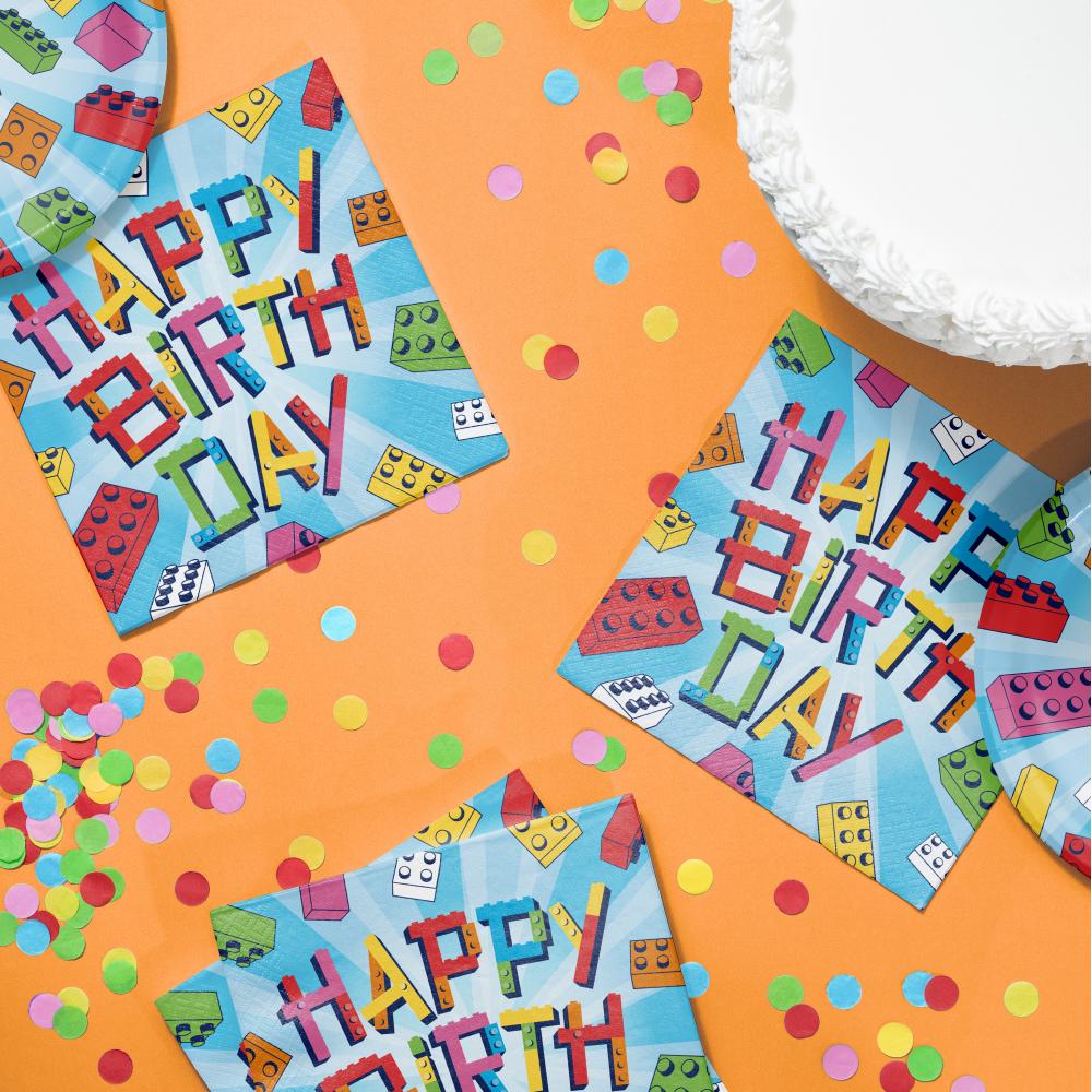 Block Bash Lunch Napkin (16 per Pkg) by Creative Converting