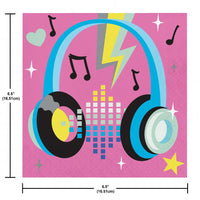 Birthday Beats Disco Party Headphone Napkins (Case of 192) by Creative Converting
