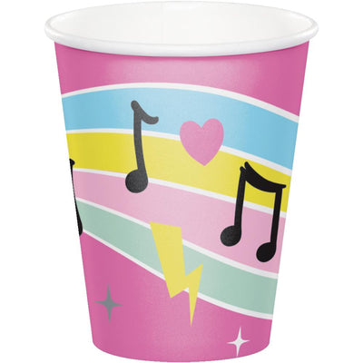 96 pc Bulk Birthday Beats Disco Party 9 Oz Cups