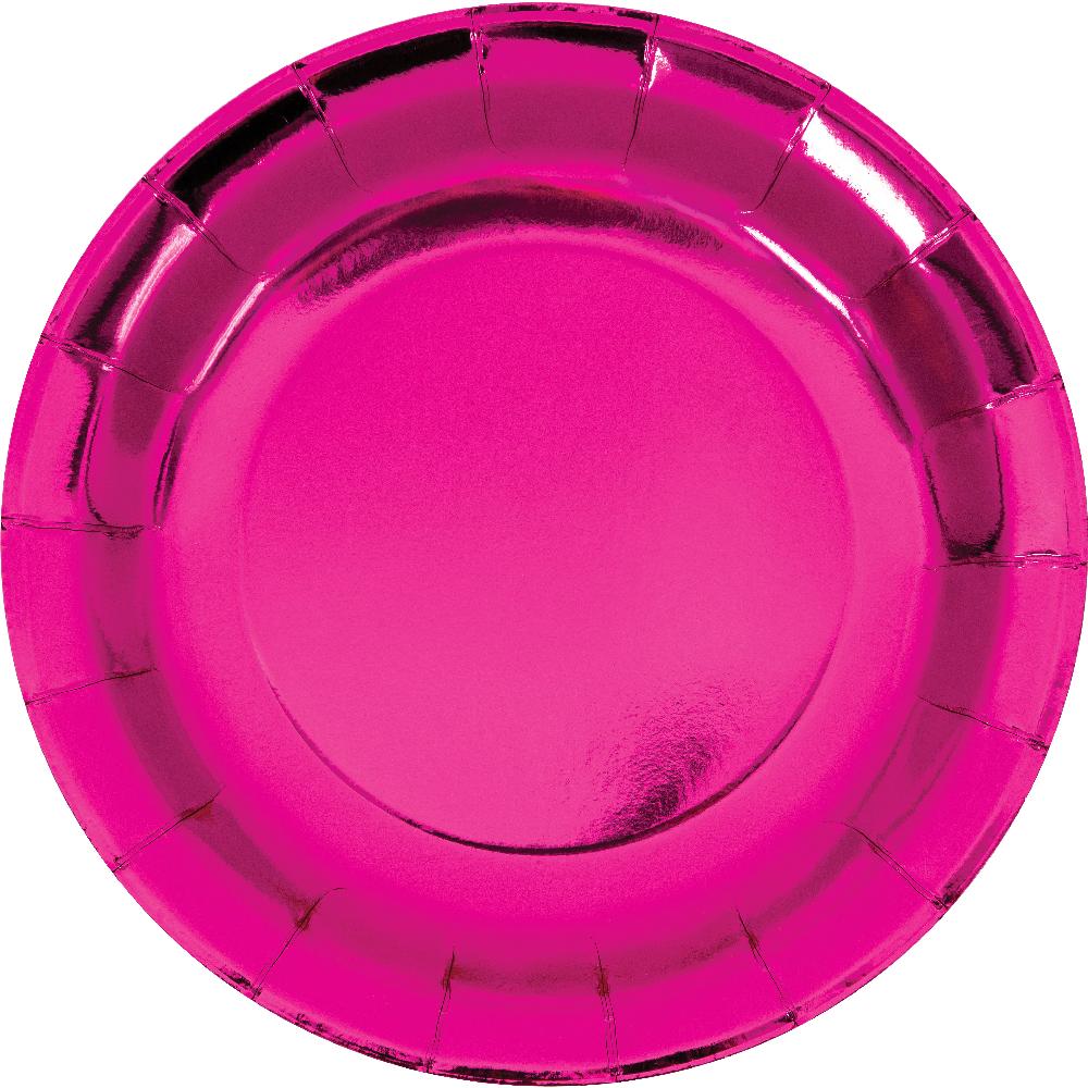 Pink Party Dinner Plate, Foil (8 per Pkg)