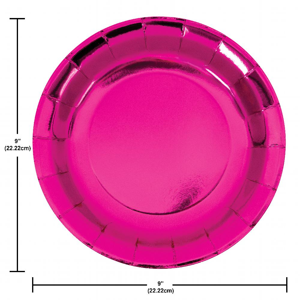 Pink Party Dinner Plate, Foil (8 per Pkg)