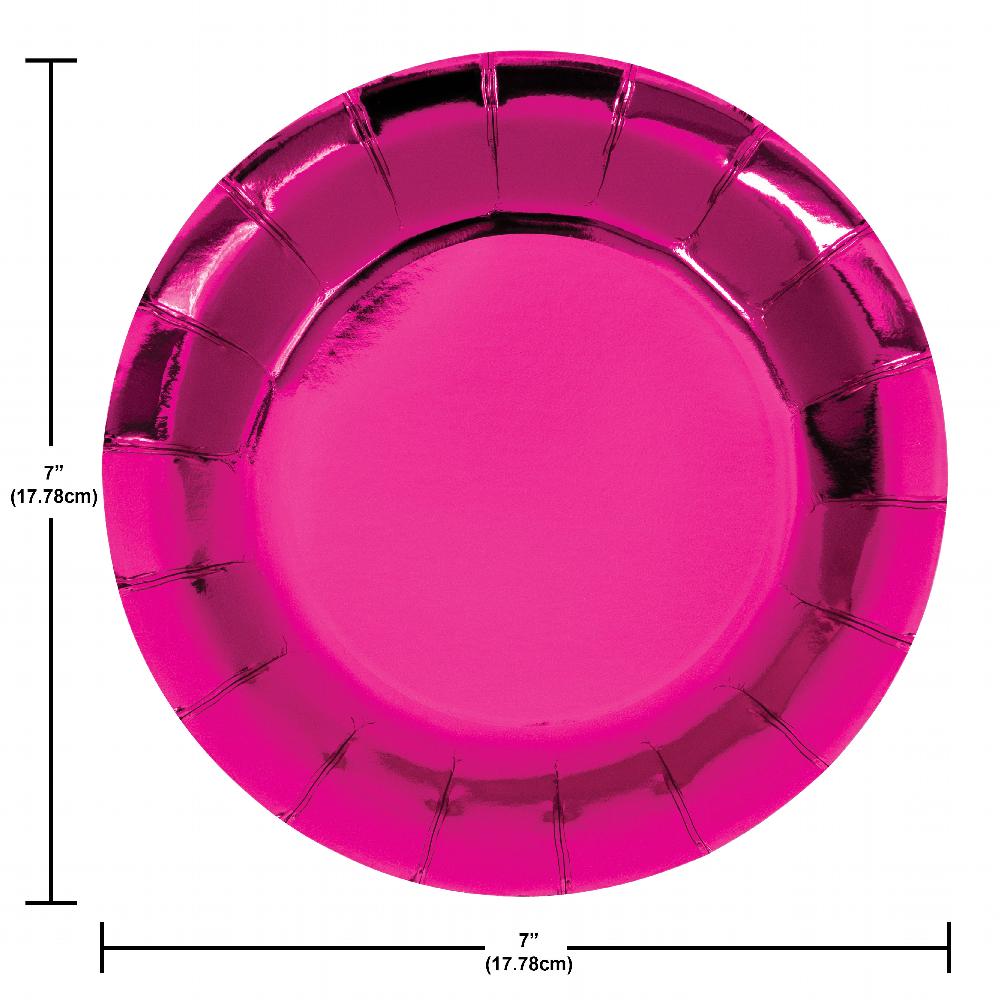 Pink Party Luncheon Plate, Foil (8 per Pkg) by Creative Converting