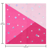 Pink Party Lunch Napkin, Foil (16 per Pkg)
