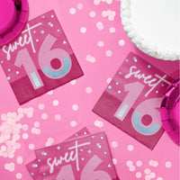 Pink Party Lunch Napkin, Foil, 16 (16 per Pkg)