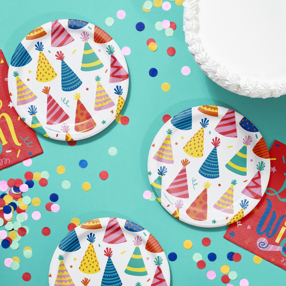 Hats Off Birthday Luncheon Plate (8 per Pkg) by Creative Converting