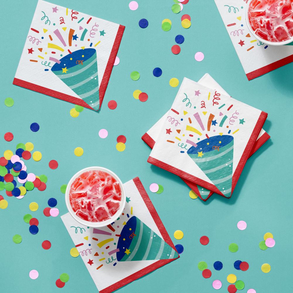 Hats Off Birthday Beverage Napkin (16 per Pkg) by Creative Converting