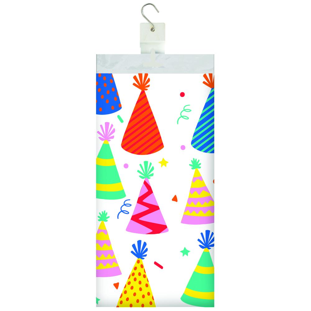 Hats Off Birthday Tablecover, Paper 54"x 96" (1 per Pkg) by Creative Converting