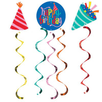 18 pc Bulk Hats Off Birthday Hanging decorations