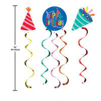 Hats Off Birthday Hanging decorations (Case of 18) by Creative Converting