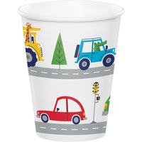 96 pc Bulk Transportation Time City Life 9 Oz Cups