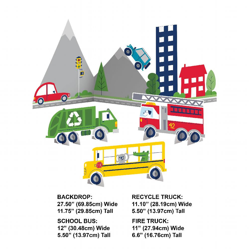 Transportation Time City Life Cutout Centerpieces (Case of 6) by Creative Converting