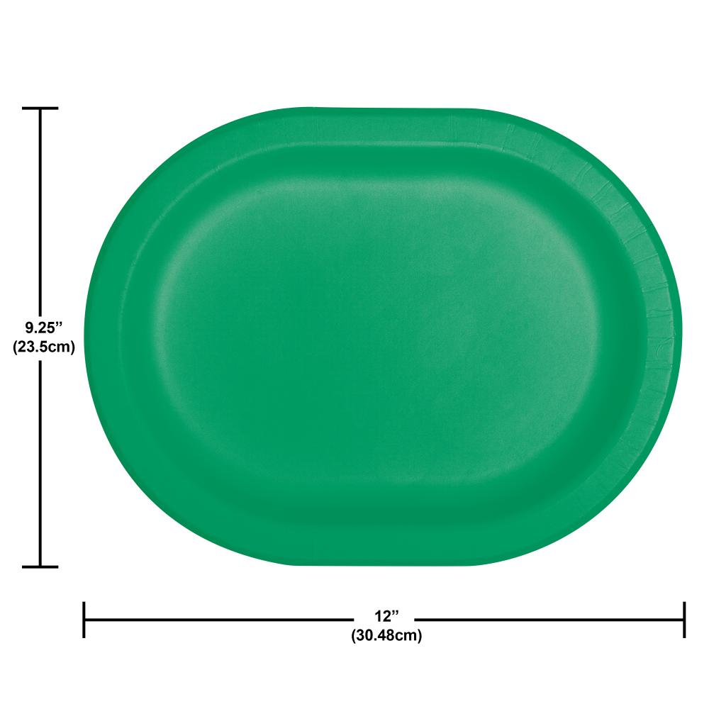 Emerald Green Oval Platter (8 per Pkg) by Creative Converting