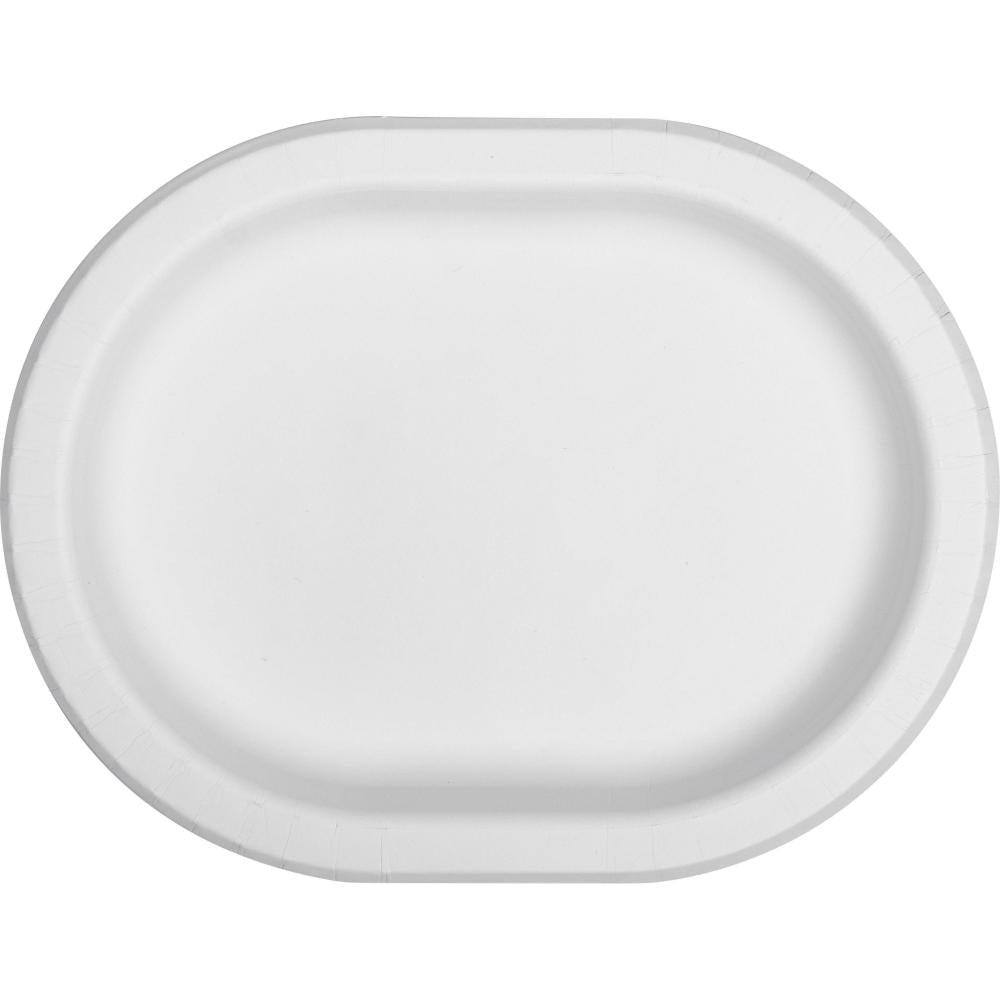 96 pc Bulk White Paper Oval Platter