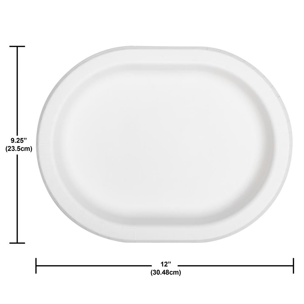 White Paper Oval Platter (Case of 96) by Creative Converting