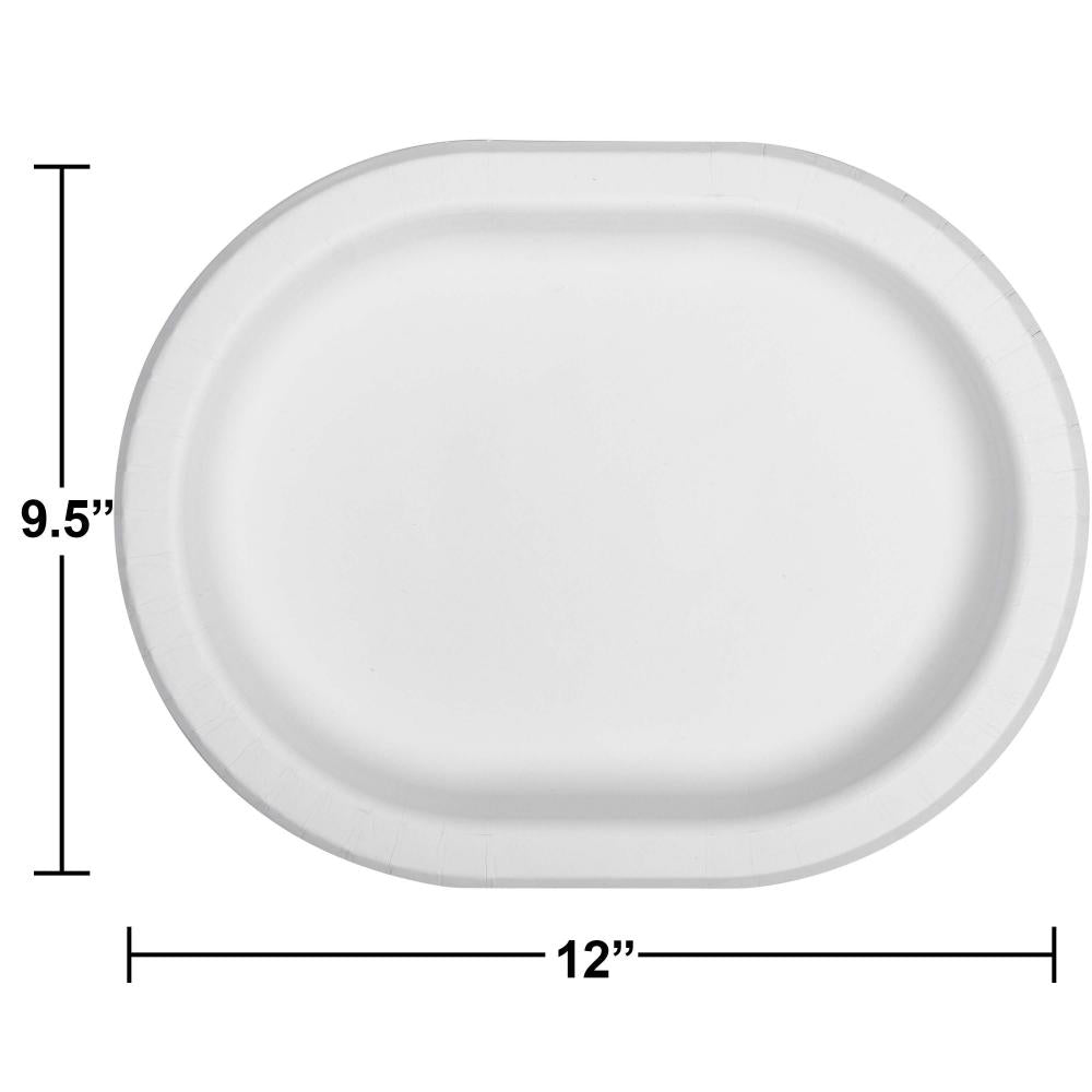 White Paper Oval Platter (Case of 96) by Creative Converting