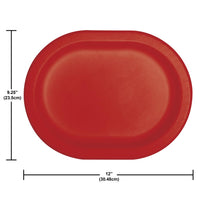 Classic Red Oval Platter (8 per Pkg) by Creative Converting