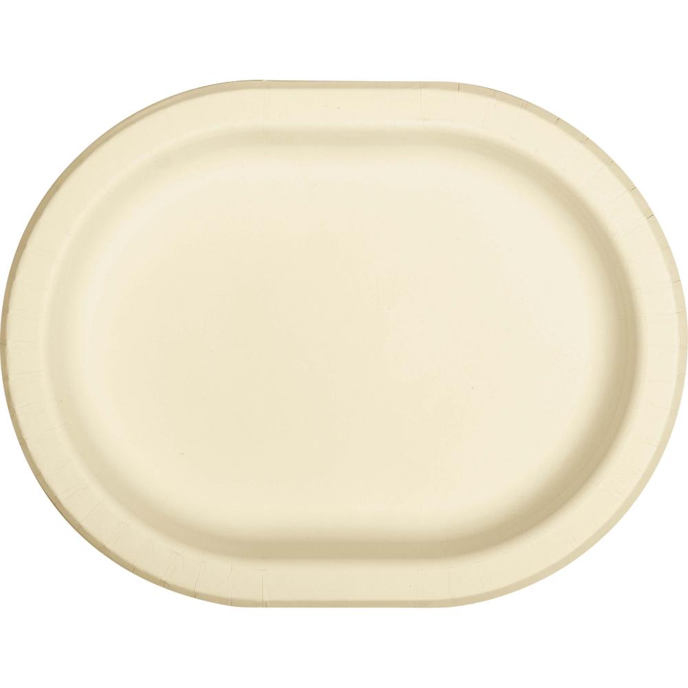 96 pc Bulk Ivory Paper Oval Platter