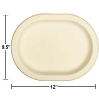 Ivory Paper Oval Platter (Case of 96) by Creative Converting
